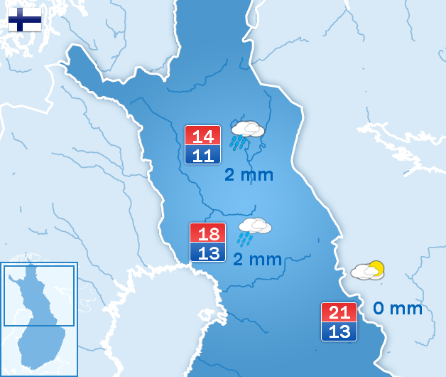 Weersverwachting voor vandaag Weersverwachting voor vandaag